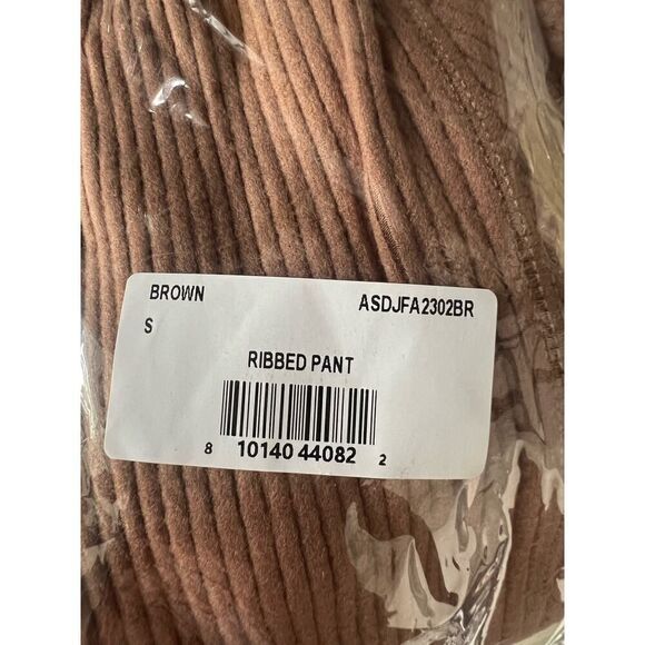 AREA STARS NWT MSRP: $150 flare leg ribbed pull-on pants taupe brown size small - Picture 5 of 6